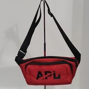 APL Bag Red Adjustable Nylon Waistbag Fannypack Zip Belt Bag Travel Vacation